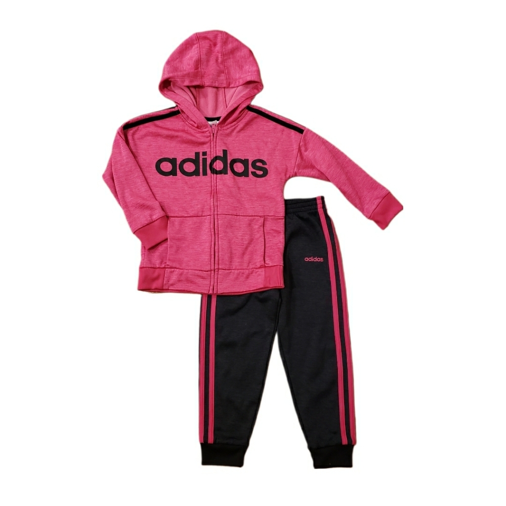 Adidas Size 5 Girls Athletic Sporty Athleisure Outfit Set